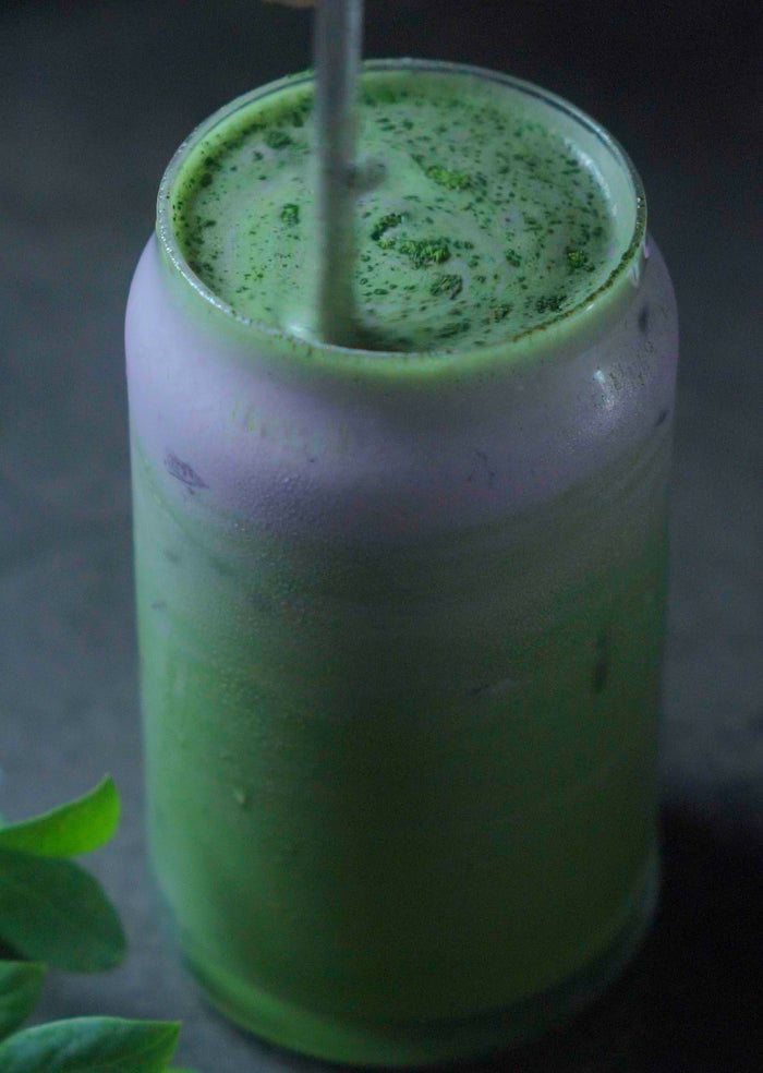 Blueberry Jam Matcha Latte Recipe
