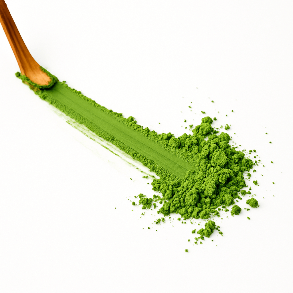 High-quality ceremonial matcha powder with vibrant green color, ideal for traditional tea preparation