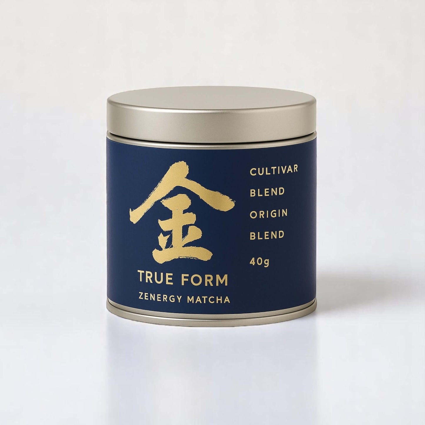ZENERGY TEA True Form 40g Canister of Ceremonial Matcha Japan with elegant gold lettering