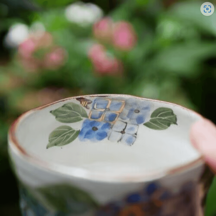 ZENERGY handcrafted matcha bowl Kyoto with intricate floral designs for tea enthusiasts